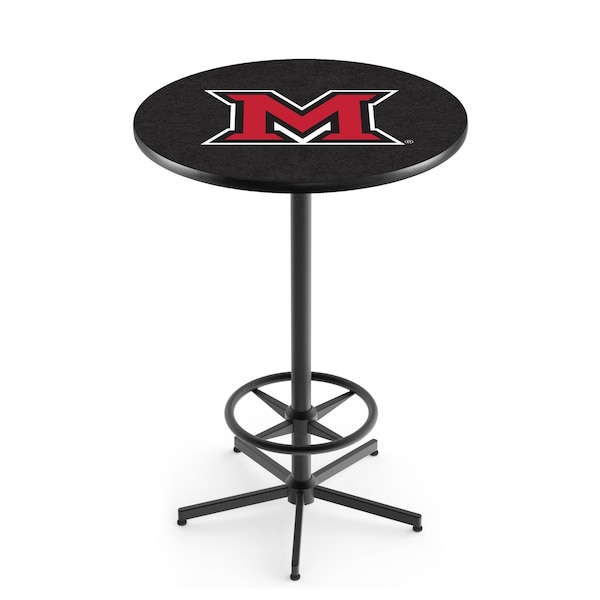 42" Black Miami (OH) Pub Table